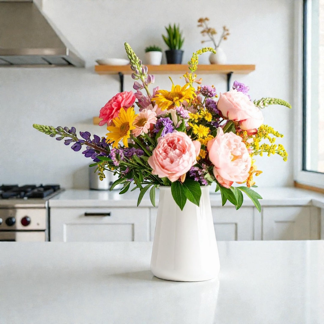 Luxury Spring Bouquet – Peonies & Lupines